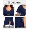 image:imageTalisea Womens Plus Size Long Dress Chiffon High Low Split Ruffle Evening Bridesmaid Wedding Guest Formal Maxi DressesNavy Blue