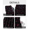 image:imageTalisea Womens Plus Size Summer Dress  Casual Beach Floral Print V Neck Ruffle Sleeve Flowy Short Sundress with PocketsBlack Cherry