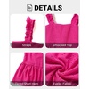 image:imageTalisea Womens Plus Size Summer Dresses  Casual Eyelet Square Neck Sleeveless Smocked Ruffle ALine Cute Short SundressHot Pink