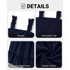 image:imageTalisea Womens Plus Size Summer Dresses  Casual Eyelet Square Neck Sleeveless Smocked Ruffle ALine Cute Short SundressNavy Blue