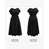 image:imageWomen Plus Size Wedding Guest Dress  Formal Cocktail Split Ruffle V Neck High Low Party Long Maxi DressesBlack