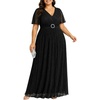 image:imagePlus Size Black Formal Dress Wedding Guest Evening Gown Elegant Party Gala Cocktail Curvy Sequin Prom Sparkly Maxi Aline