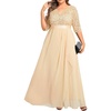 image:imageTalisea Champagne Dress for Women Plus Size Wedding Guest Gold Sequin Bridesmaid Mother of the Bride Formal Gowns Long Dress