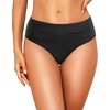image:imageTalisea Women Full Coverage Bikini Bottoms  Mid Rise Bathing Suit Ruched Swim Bottom Swimsuit SwimwearBlack
