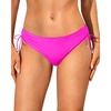 image:imageTalisea Womens Low Rise Bikini Bottoms  Side Tie Bathing Suit Swim Bottom Ruched Swimsuits SwimwearHot Pink