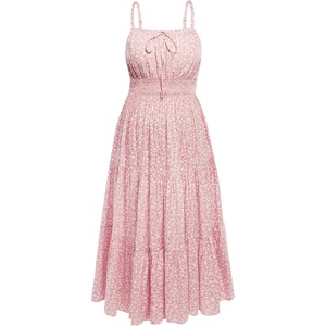 image:imagePlus Size Summer Dresses  Boho Maxi Sundress with Pockets Spaghetti Strap Long Casual Sun Dress for Vacation and BeachPink Floral