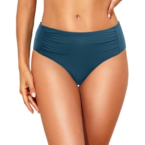 image:imageTalisea Women Full Coverage Bikini Bottoms  Mid Rise Bathing Suit Ruched Swim Bottom Swimsuit SwimwearTeal