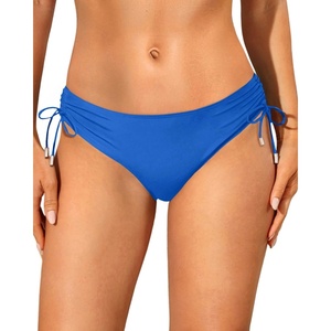 image:imageTalisea Womens Low Rise Bikini Bottoms  Side Tie Bathing Suit Swim Bottom Ruched Swimsuits SwimwearRoyal Blue