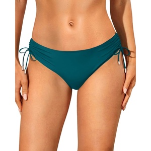 image:imageTalisea Womens Low Rise Bikini Bottoms  Side Tie Bathing Suit Swim Bottom Ruched Swimsuits SwimwearTeal