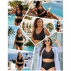 image:imagePlus Size Bikini Top Only  Women Swim Bra Lace Up Swimsuit Top V Neck Bathing Suit Tops for Large Bust Swimwear 2025Black