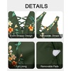 image:imagePlus Size Bikini Top Only  Women Swim Bra Lace Up Swimsuit Top V Neck Bathing Suit Tops for Large Bust Swimwear 2025Green Floral