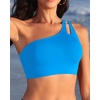 image:imageTalisea Women One Shoulder Bikini Top  Keyhole Swim Tops Only Padded Swimsuit Bra 2025 Bathing SuitBlue