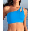 image:imageTalisea Women One Shoulder Bikini Top  Keyhole Swim Tops Only Padded Swimsuit Bra 2025 Bathing SuitBlue