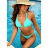 image:imageWomen Triangle Bikini Top Only 2025 String Halter Sexy Swimsuit Bathing Suit TopAqua