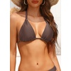 image:imageWomen Triangle Bikini Top Only 2025 String Halter Sexy Swimsuit Bathing Suit TopCoffee Brown