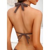 image:imageWomen Triangle Bikini Top Only 2025 String Halter Sexy Swimsuit Bathing Suit TopCoffee Brown
