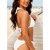 image:imageWomen Triangle Bikini Top Only 2025 String Halter Sexy Swimsuit Bathing Suit TopWhite