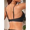 image:imageWomen Underwire Bikini Top  Push Up Twist Front Swimsuit Top Only 2025 Padded Bra Bathing SuitBlack