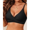 image:imageWomen Underwire Bikini Top  Push Up Twist Front Swimsuit Top Only 2025 Padded Bra Bathing SuitBlack