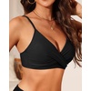 image:imageWomen Underwire Bikini Top  Push Up Twist Front Swimsuit Top Only 2025 Padded Bra Bathing SuitBlack