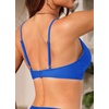 image:imageWomen Underwire Bikini Top  Push Up Twist Front Swimsuit Top Only 2025 Padded Bra Bathing SuitBlue