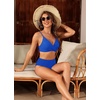 image:imageWomen Underwire Bikini Top  Push Up Twist Front Swimsuit Top Only 2025 Padded Bra Bathing SuitBlue