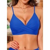 image:imageWomen Underwire Bikini Top  Push Up Twist Front Swimsuit Top Only 2025 Padded Bra Bathing SuitBlue