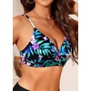 image:imageWomen Underwire Bikini Top  Push Up Twist Front Swimsuit Top Only 2025 Padded Bra Bathing SuitColorful Floral
