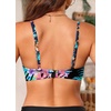image:imageWomen Underwire Bikini Top  Push Up Twist Front Swimsuit Top Only 2025 Padded Bra Bathing SuitColorful Floral