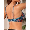 image:imageWomen Underwire Bikini Top  Push Up Twist Front Swimsuit Top Only 2025 Padded Bra Bathing SuitOrange Floral