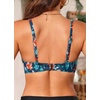 image:imageWomen Underwire Bikini Top  Push Up Twist Front Swimsuit Top Only 2025 Padded Bra Bathing SuitOrange Floral
