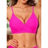 image:imageWomen Underwire Bikini Top  Push Up Twist Front Swimsuit Top Only 2025 Padded Bra Bathing SuitPink
