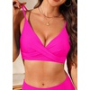 image:imageWomen Underwire Bikini Top  Push Up Twist Front Swimsuit Top Only 2025 Padded Bra Bathing SuitPink