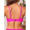 image:imageWomen Underwire Bikini Top  Push Up Twist Front Swimsuit Top Only 2025 Padded Bra Bathing SuitPink