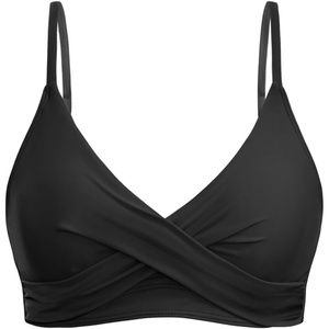 image:imageWomen Underwire Bikini Top  Push Up Twist Front Swimsuit Top Only 2025 Padded Bra Bathing SuitBlack