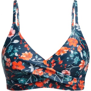image:imageWomen Underwire Bikini Top  Push Up Twist Front Swimsuit Top Only 2025 Padded Bra Bathing SuitOrange Floral