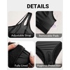 image:imageHigh Waisted Ribbed Bikini Swimsuit  Women Two Piece Bathing Suit One Shoulder Swimwear 2025Black