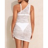 image:imageTalisea Sheer Swimsuit Coverup for Women Mesh Sexy One Shoulder Bathing Suit See Through Beach Swimwear Cover Ups DressWhite