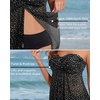 image:imageTalisea Women Bandeau Tankini Top Only Mesh Strapless Swimsuits Top Halter Flyaway Bathing Suits No BottomBlack Dot