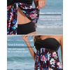 image:imageTalisea Women Bandeau Tankini Top Only Mesh Strapless Swimsuits Top Halter Flyaway Bathing Suits No BottomColorful Floral