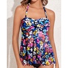 image:imageTalisea Women Bandeau Tankini Top Only Mesh Strapless Swimsuits Top Halter Flyaway Bathing Suits No BottomColorful Flowers