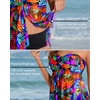 image:imageTalisea Women Bandeau Tankini Top Only Mesh Strapless Swimsuits Top Halter Flyaway Bathing Suits No BottomColorful Leaves