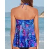 image:imageTalisea Women Bandeau Tankini Top Only Mesh Strapless Swimsuits Top Halter Flyaway Bathing Suits No BottomPurple Leaves