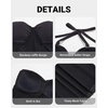 image:imageTalisea Women Bandeau Tankini Top Only Mesh Strapless Swimsuits Top Halter Flyaway Bathing Suits No BottomSolid Black