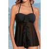image:imageTalisea Women Bandeau Tankini Top Only Mesh Strapless Swimsuits Top Halter Flyaway Bathing Suits No BottomSolid Black