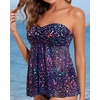image:imageTalisea Women Bandeau Tankini Top Only Mesh Strapless Swimsuits Top Halter Flyaway Bathing Suits No BottomStarry Sky