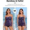 image:imageTalisea Women Bandeau Tankini Top Only Mesh Strapless Swimsuits Top Halter Flyaway Bathing Suits No BottomStarry Sky