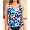 image:imageTankini Swim Top Only  Tummy Control Bathing Suit Top Modest Swimsuit Top No BottomBlue Flowers