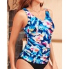 image:imageTankini Swim Top Only  Tummy Control Bathing Suit Top Modest Swimsuit Top No BottomBlue Flowers