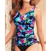 image:imageTankini Swim Top Only  Tummy Control Bathing Suit Top Modest Swimsuit Top No BottomMulti Floral